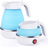 Professional title: "Collapsible Electric Kettle for Travel and Camping - Portable Silicone Water Boiler for Tea and Coffee, Blue"